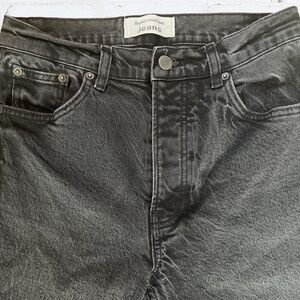 Reformation "Serena" High Skinny Crop Jeans Black Wash Size 27 Sustainable